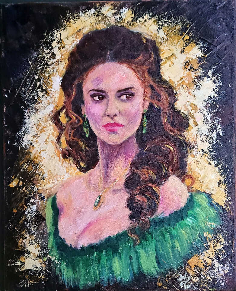 tableau femme impressionniste delia teo