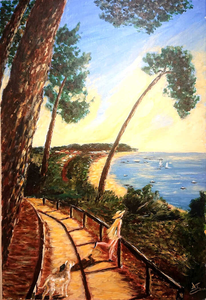 coucher de soleil tableau impressionniste delia teo