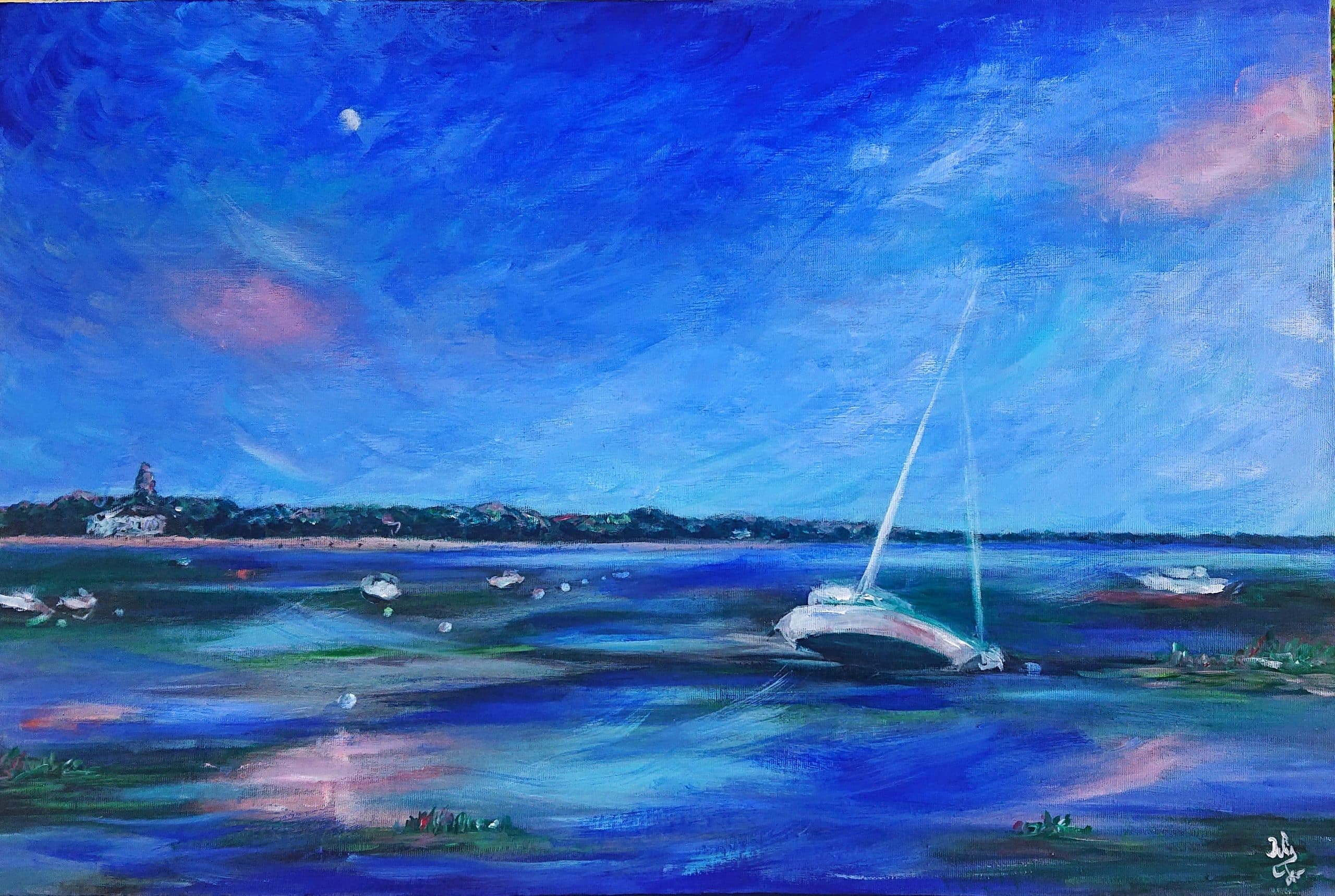 Lune sur le Bassin