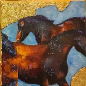 Élan sauvage, peinture de Delia Teo