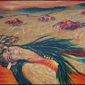 Fleurs sauvages, œuvre de Delia Teo