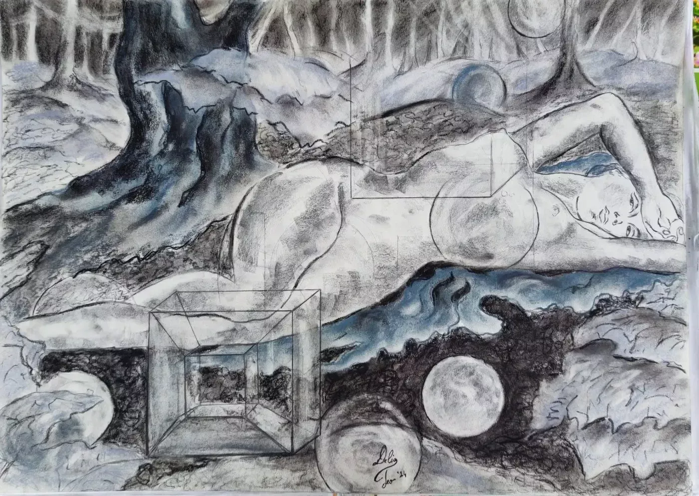 Luna cand rasarea, œuvre de Delia Teo